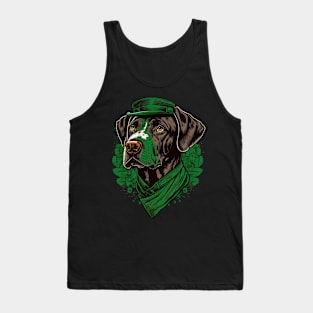 Pointer dog St. Patrick's day Tank Top